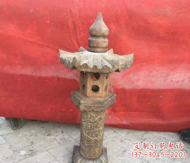 贵州传统风格石灯雕塑