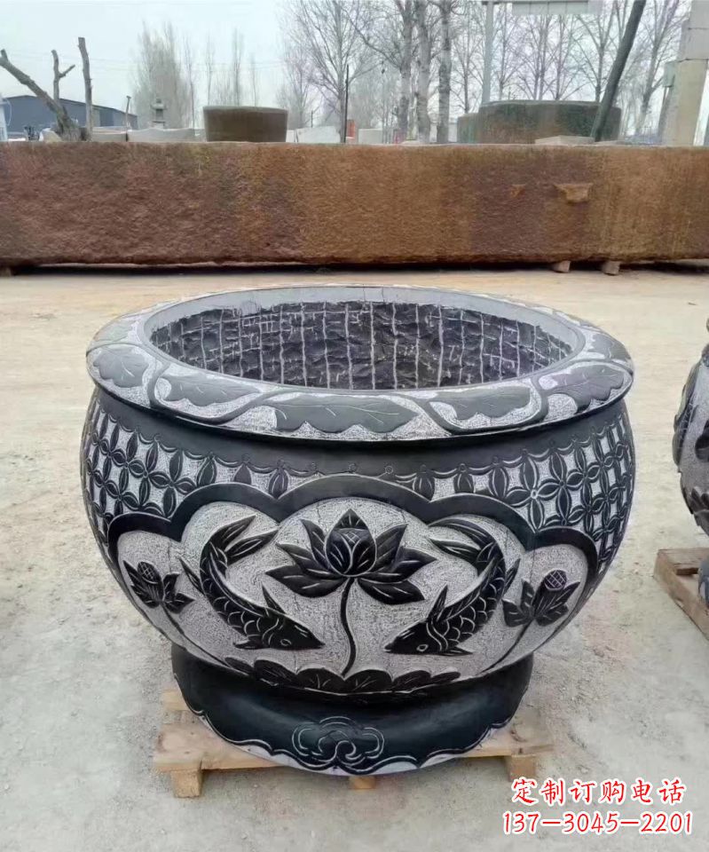 贵州精美仿古鲤鱼石雕