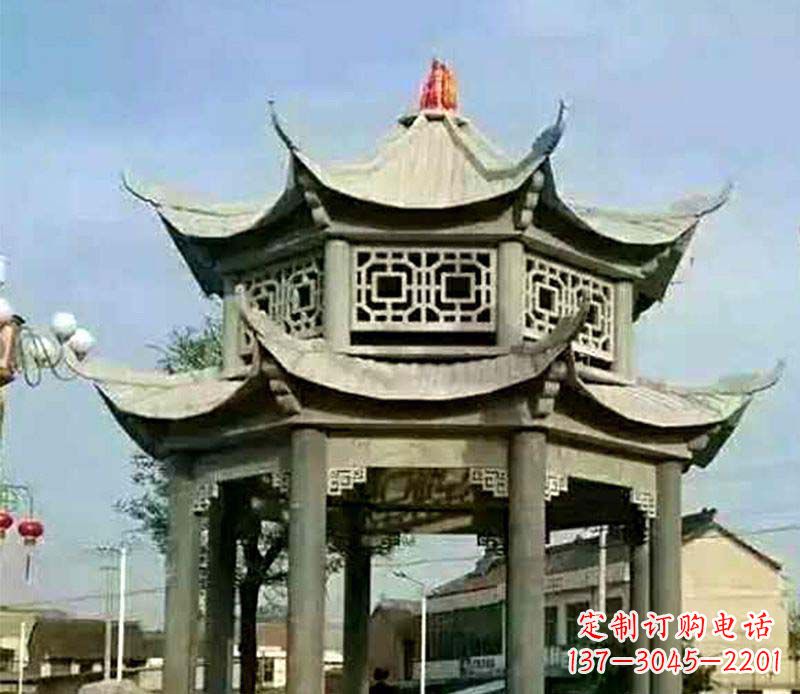 贵州精美仿古石凉亭雕塑