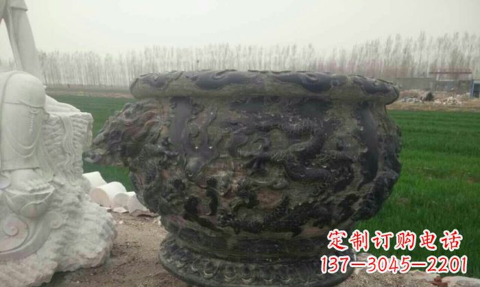 贵州仿古圆形水缸石雕