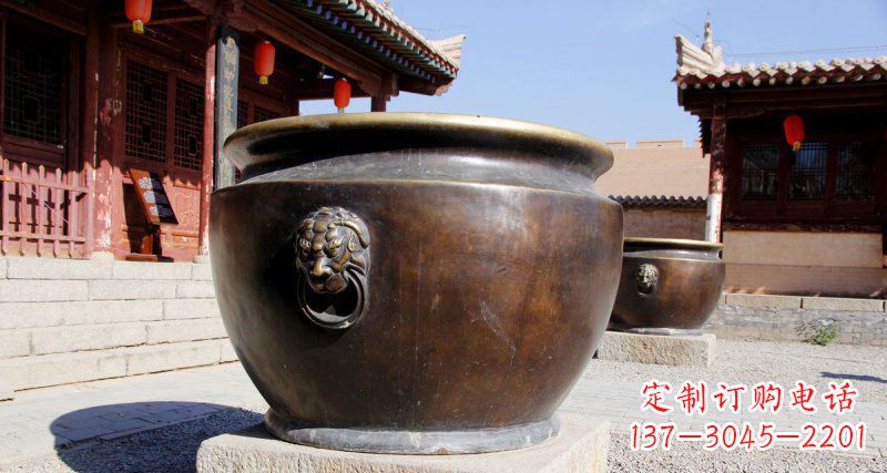 贵州仿古圆形水缸铜雕