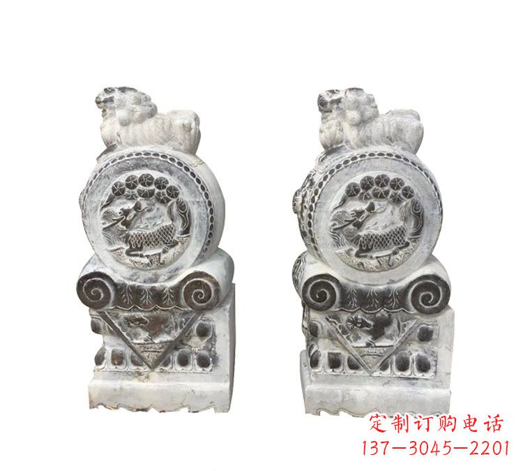 贵州仿古雕塑狮子抱鼓石