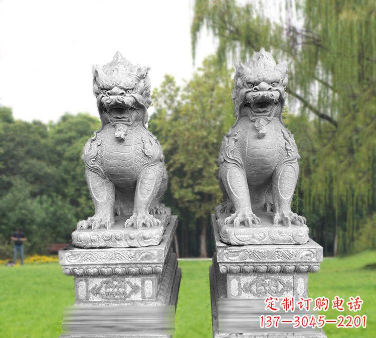 贵州仿古坐式麒麟石雕