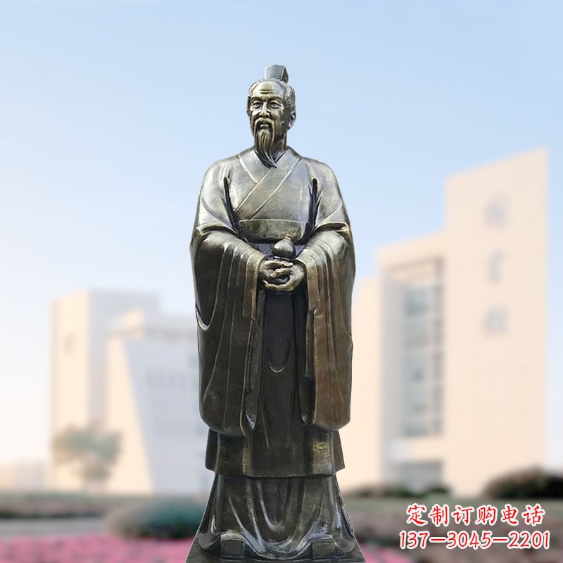 贵州仿铜玻璃钢扁鹊雕塑