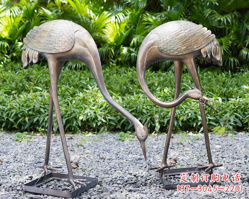 贵州传统文化铸造仙鹤雕塑