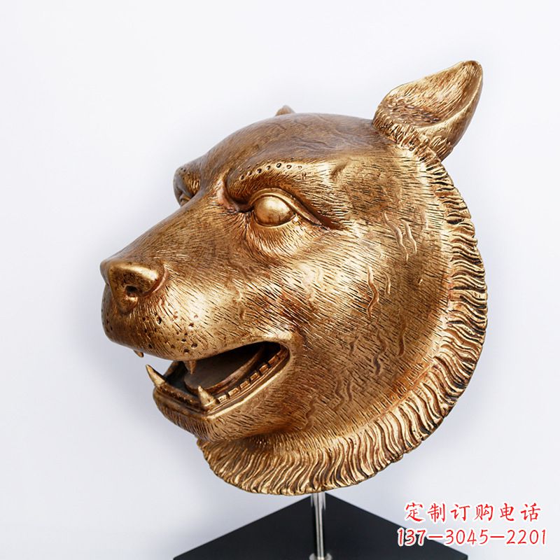 贵州玻璃钢雕刻虎头