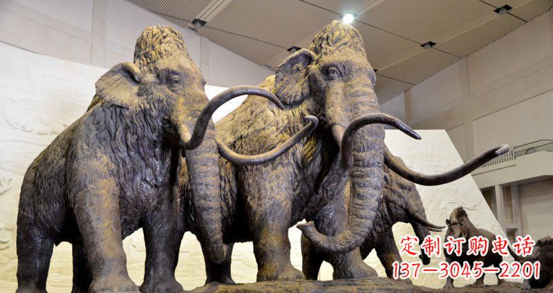 贵州仿真大象玻璃钢动物雕塑
