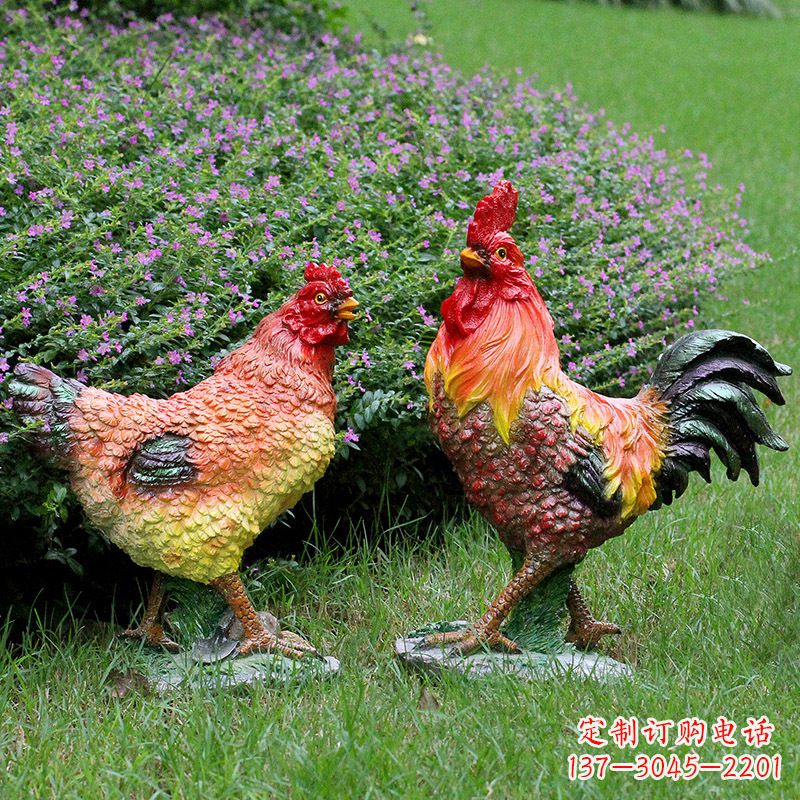 贵州典雅公鸡雕塑
