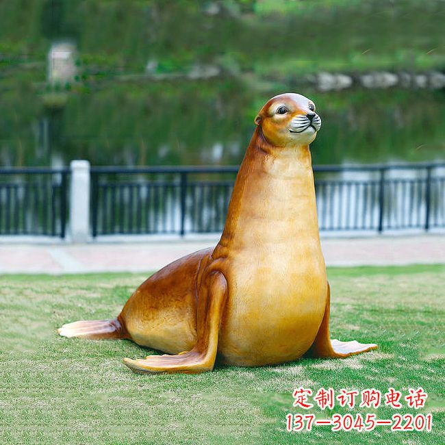 贵州仿真玻璃钢海豹雕塑,活力与艺术完美结合