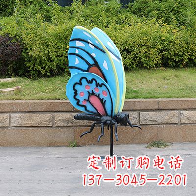 贵州蓝色大号蝴蝶雕塑