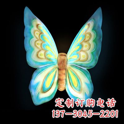 贵州 大号蓝色发光蝴蝶塑像
