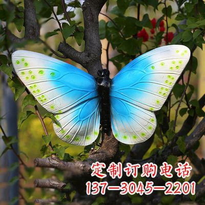 贵州精致风韵,蓝白蝴蝶雕塑