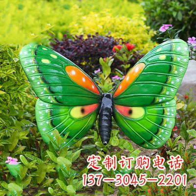 贵州精致魅力的绿色蝴蝶雕塑