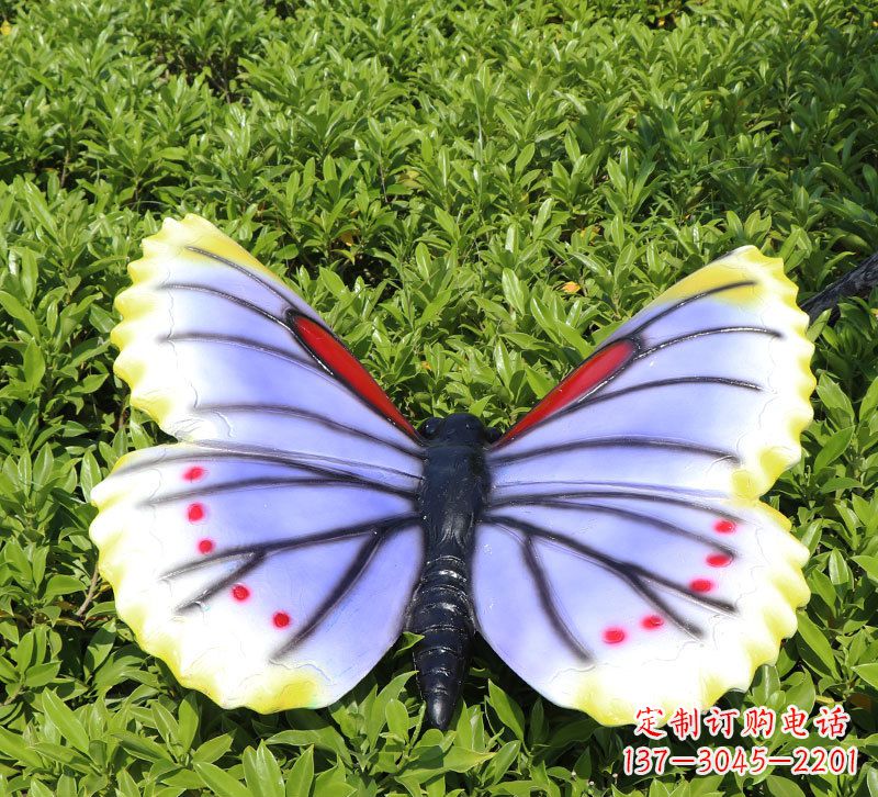贵州仿真蝴蝶园林草地绘动物雕塑
