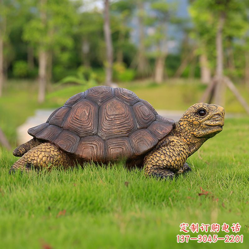 贵州仿真乌龟-玻璃钢仿真动物雕塑草坪摆件