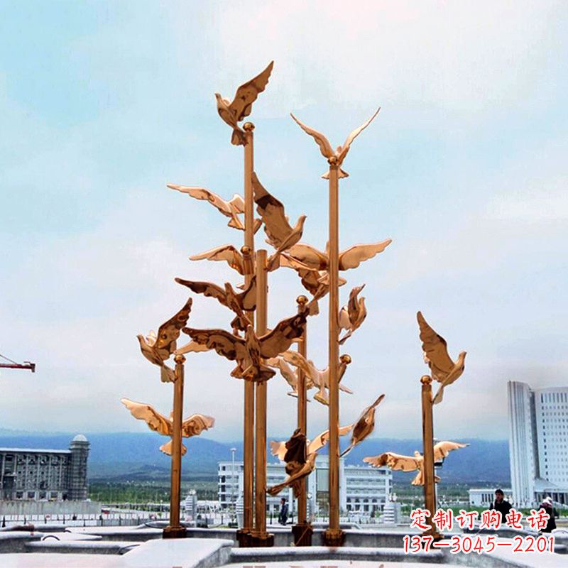 贵州中领雕塑传承祥和和平的和平鸽雕塑
