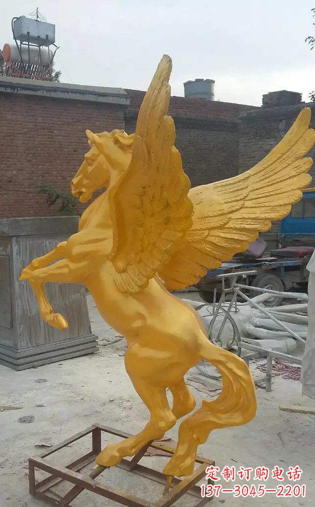 贵州飞马玻璃钢仿铜动物雕塑