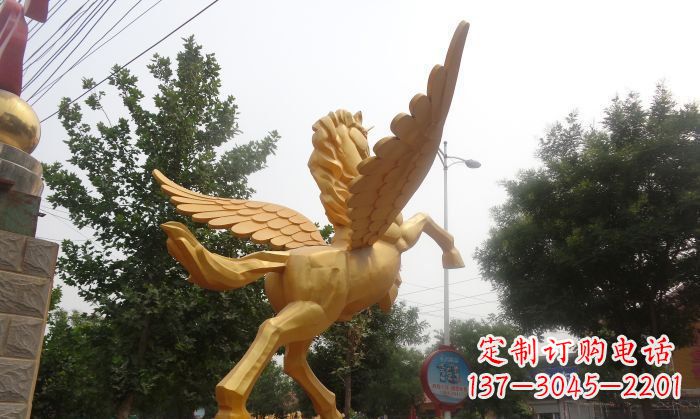 贵州飞马广场景观动物铜雕
