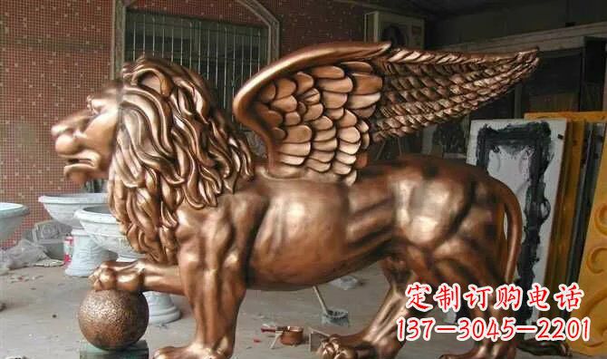 贵州飞狮玻璃钢动物雕塑