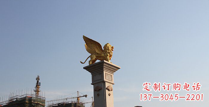 贵州飞狮黄铜室内狮子雕塑