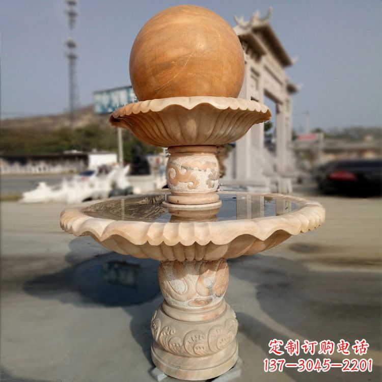 贵州精致的风水球石雕塑