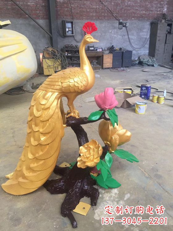 贵州凤凰雕塑城市景观园林神兽百鸟之王铜雕