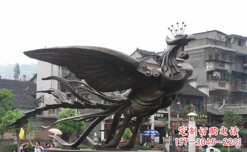 贵州凤凰公园景观铜雕