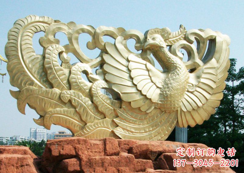 贵州凤凰古代神兽铜雕