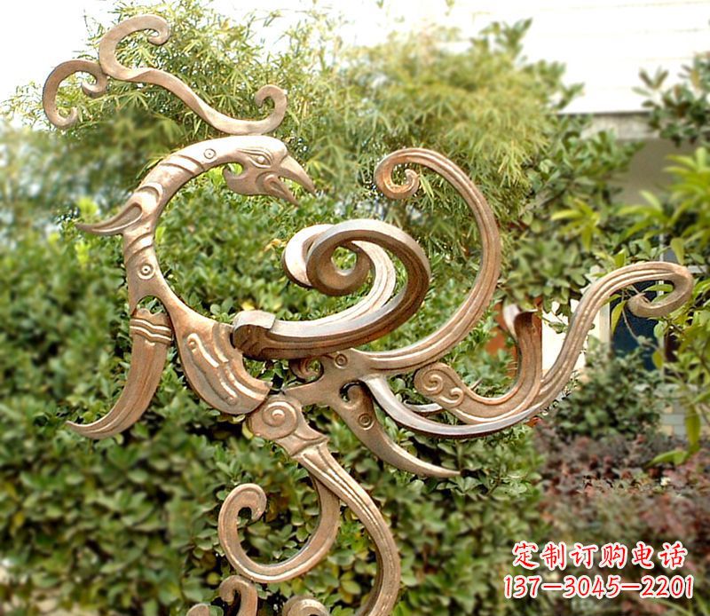 贵州精美精致的凤凰铜雕