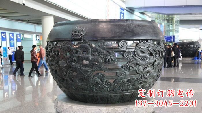 贵州浮雕水缸龙广场景观雕塑