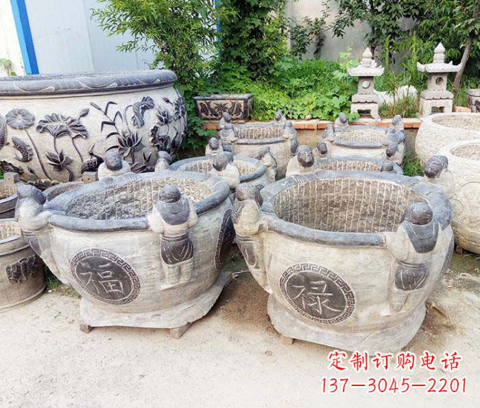 贵州福禄招财石雕水缸