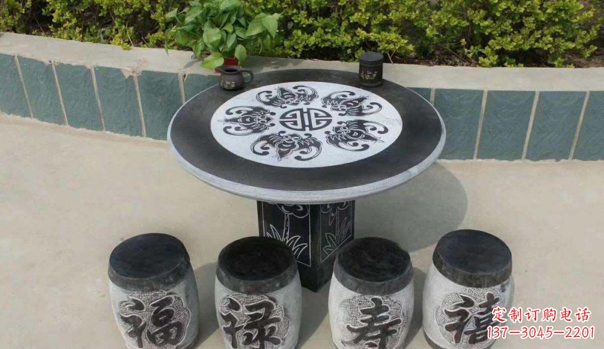 贵州传统工艺福禄寿喜雕塑