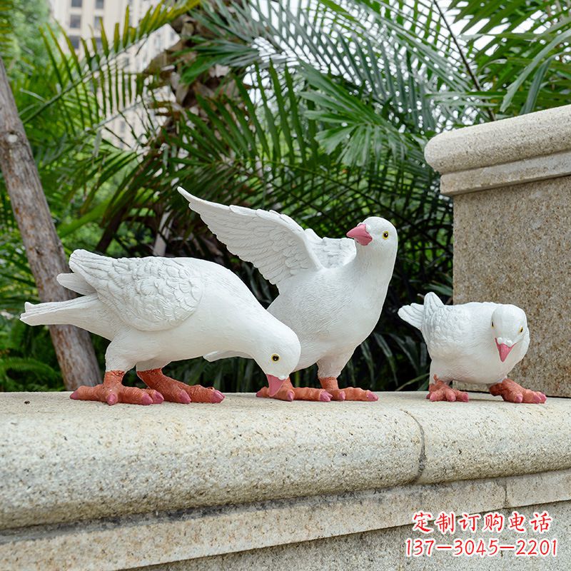 贵州纯美飞翔——手工鸽子雕塑
