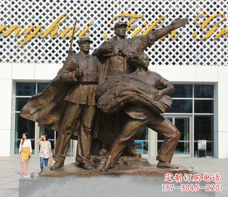 贵州革命战士铜雕