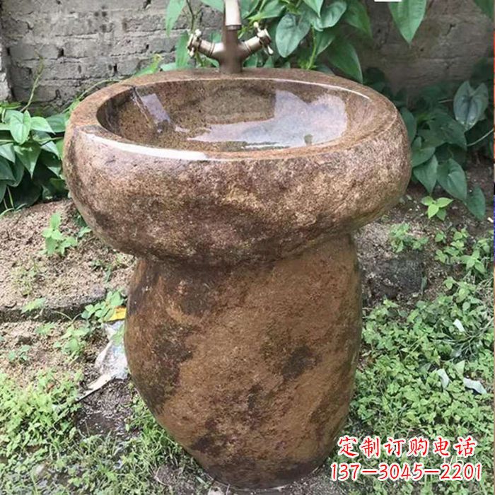 贵州精美手雕石花盆,传承古典品位