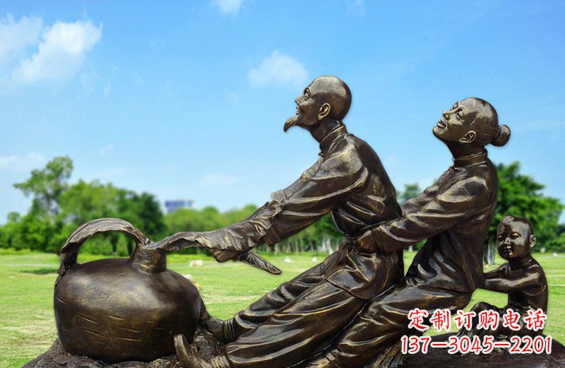 贵州和谐之美,铜雕萝卜雕塑