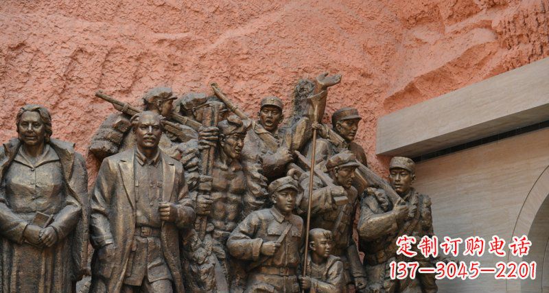 贵州公园白求恩与八路军景观铜雕