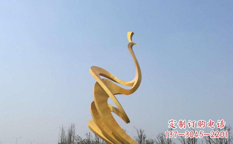 贵州抽象凤凰不锈钢雕塑
