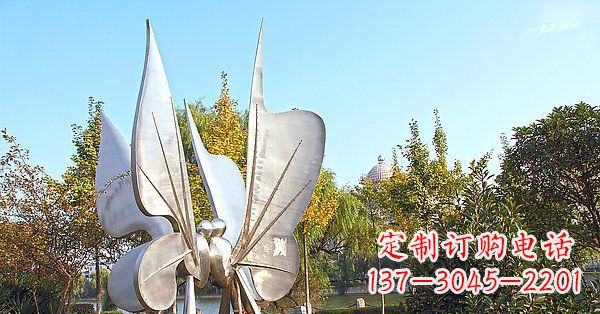 贵州英伦风格精致不锈钢抽象蝴蝶雕塑