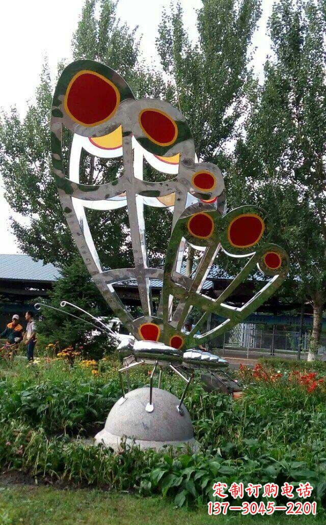 贵州现代艺术不锈钢蝴蝶雕塑