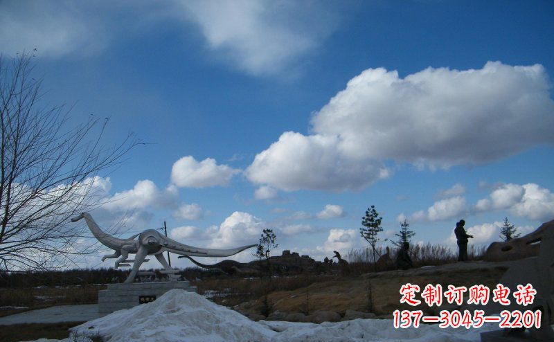贵州超大不锈钢动物恐龙雕塑