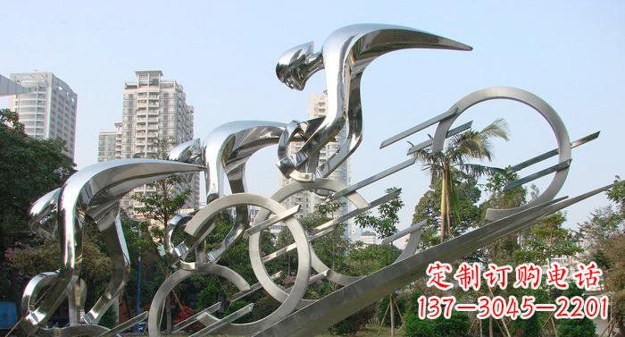 贵州不锈钢自行车抽象雕塑