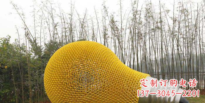 贵州大型不锈钢灯泡雕塑