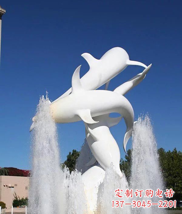 贵州完美纪念,精致的不锈钢海豚雕塑