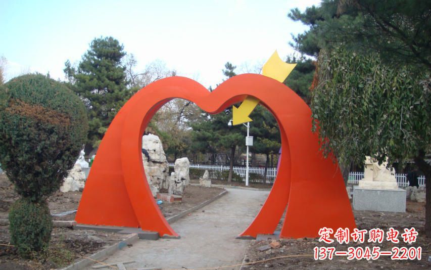 贵州高雅大气的不锈钢拱门雕塑