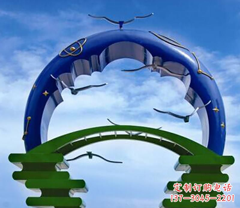 贵州不锈钢帝王拱景观雕塑