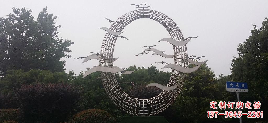贵州优雅风采,质感之美,赏心悦目的不锈钢海鸥雕塑