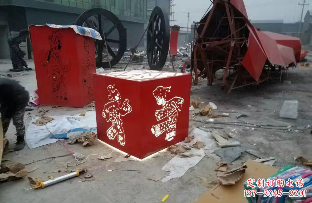 贵州高品质不锈钢皮影戏人物雕塑
