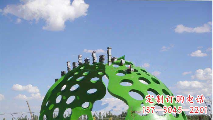 贵州约克公园不锈钢镂空半圆拱门雕塑