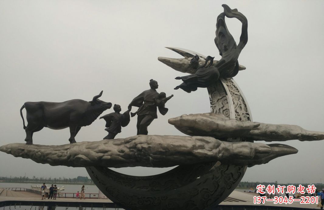 贵州古典传说景观雕塑牛郎织女